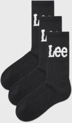 Lee 3PACK Șosete sport Lee Crobett înalte negru 37-39