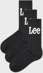 Lee 3PACK Șosete sport Lee Crobett înalte negru 43-46