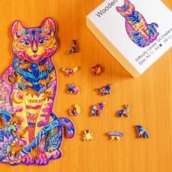 Cica fa puzzle L Papír doboz