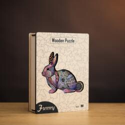 Nyuszi fa puzzle M Fa doboz
