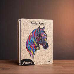 Ló fa puzzle L Prémium fa doboz