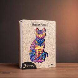 Varázscica fa puzzle L Prémium fa doboz