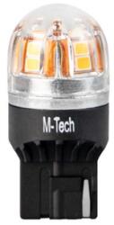 m-tech Bec LED M-TECH Platinum, T20, L3 x 16d, W21W, 12-24V, 15x2835SMD, CANBUS, lumina galbena (LB828Y-01B)