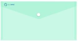 BLUERING Irattartó tasak DL `csekk` patentos PP Bluering® transzparens zöld (5999093852663) - tonerpiac