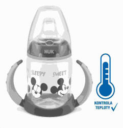 Nuk Baba tanuló itatópohár NUK Disney Mickey hőmérséklet jelzővel 150 ml szürke - babamarket
