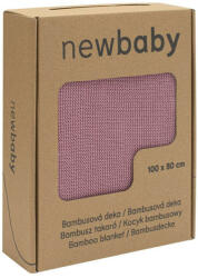 NEW BABY Bambusz kötött takaró New Baby 100x80 cm pink - pindurka