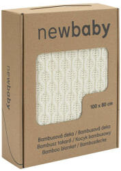 NEW BABY Bambusz kötött takaró New Baby mintával 100x80 cm cream - pindurka