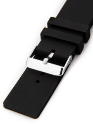 Mavex Curea unisex din silicon culoarea neagră pentru ceas SC-04A 18 mm