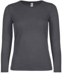 B&C Collection Női hosszú ujjú póló B&C #E150 LSL /women -M, Sötétszürke