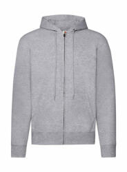 Fruit of the Loom Férfi kapucnis hosszú ujjú pulóver Fruit of the Loom Classic Hooded Sweat Jacket 5XL, Heather szürke