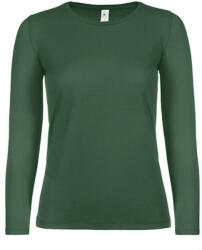 B&C Collection Női hosszú ujjú póló B&C #E150 LSL /women -M, Sötétzöld
