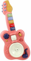 AGA4KIDS Dětská interaktivní kytara Růžová