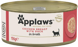 Applaws 24x156g Applaws húslében csirke & kacsa nedves macskatáp