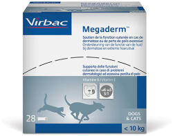 Virbac Megaderm Virbac 28x4mL kutya és macska < 10kg - Kiegészítő kutyának és macskának