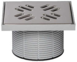 Styron Magasító, rozsdamentes ráccsal, 150×150 mm, szürke (STY-505-SZ)
