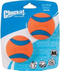Chuckit! Ultra Ball - Az Elnyűhetetlen gumilabda kutyáknak (M; 2 db / szett; 6 cm)