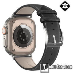 DUX DUCIS okosóra szíj - FEKETE - valódi bőr - APPLE Watch Series 1/2/3 38mm / 4/5/6/SE 40mm / 7/8/9 41mm