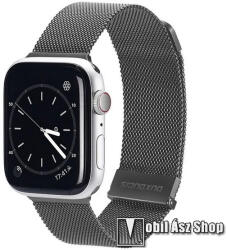 DUX DUCIS okosóra milánói szíj - SZÜRKE - fém ötvözet, mágneses - APPLE Watch Series 1/2/3 42mm / 4/5/6/SE 44mm / 7/8/9 45mm / Ultra / Ultra 2 49mm