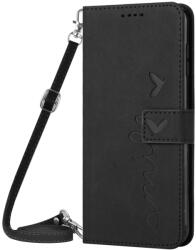 ART SMILE Husa portofel cu curea pentru Sony Xperia 5 V neagra