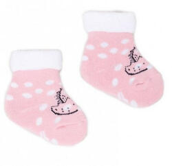 Yo! Baby frottír zokni 0-3 hó - rózsaszín/fehér - babyshopkaposvar