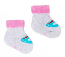  Yo! Baby frottír zokni 3-6 hó - szürke/türkiz csésze