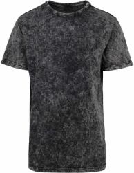Build Your Brand Férfi póló Acid Washed - Sötétszürke / fehér | M (BY070-1000228396)