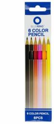 BLUERING Színes ceruza készlet, hatszögletű Bluering® 6 klf. szín, Bálnás (MEN-OR-JJ10101)