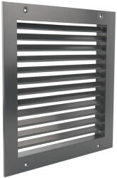Dalap GMAS fém szellőzőrács szabályozható zsaluval 200x200 mm, szürke (1058)
