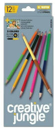 SaKOTA Színes ceruza készlet, kétvégű duocolor 12/24 szín Creative Jungle 24 klf. szín (ABA1846A) - iroszer24