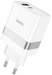 hoco. Type-C + USB QC3.0 Power Delivery 30W Starter N21 fehér HOCO utazási töltő