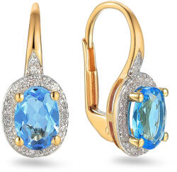 Heratis Forever Topáz fülbevaló 2, 24 ct Nyla gyémántokkal IZBR891NBT