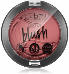 puroBIO Cosmetics Long-lasting Blush fard de obraz sub forma de pudra culoare 06 Cherry Blossom 5, 2 g