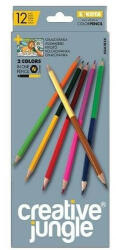 SaKOTA Színes ceruza készlet, kétvégű duocolor 12/24 szín Creative Jungle 24 klf. szín (ABA1846A) - tobuy