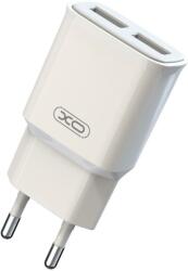 XO L92C töltő adapter, 2x USB-A fehér