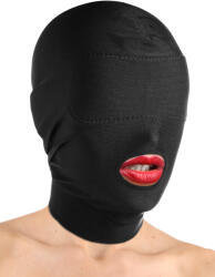 Master Series Disguise Open Mouth Hood With Padded Blindfold Black