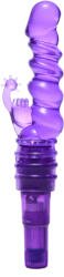 Trinity Vibes Royal Rocket Ribbed Rabbit Vibe Purple Vibrator