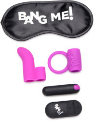 Bang! Couple's Kit Love Ring, Finger Vibe, Bullet & Blindfold Purple Vibrator