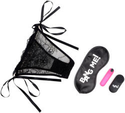 Bang! Power Panty Kit Lace Panties, Bullet & Blindfold Pink Vibrator