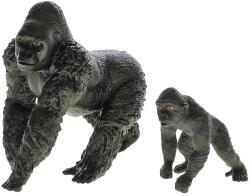 MIKRO Zoolandia gorilă mascul/femelă cu pui de 5, 5-10, 5 cm (MI50961) Figurina