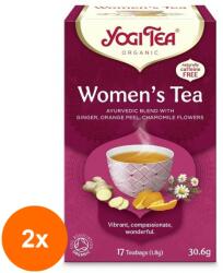 YOGI TEA Set 2 x Ceai Bio pentru Femei, Yogi Tea, 17 Plicuri, 30.6 g
