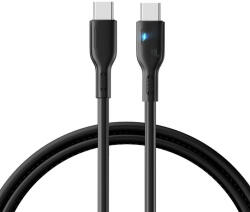 JOYROOM USB-C - USB-C LED Kábel - 1.2m 100W - Fekete (JR-S-CC100A13-BK)