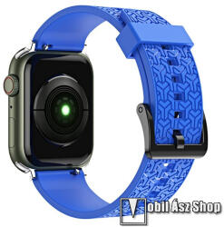 Okosóra szíj - KÉK - 3D minta, állítható - APPLE Watch Series 1/2/3 42mm / 4/5/6/SE 44mm / 7/8/9 45mm / Ultra / Ultra 2 49mm