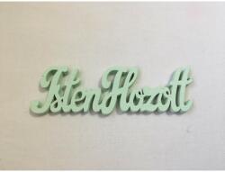Isten hozott fa felirat 10 cm menta