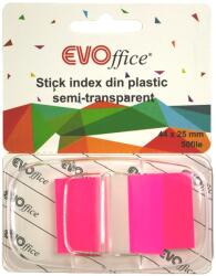 Evo Jelölőcímke 25, 4×43, 2mm, 50lap, műanyag EVOffice pink (54014)