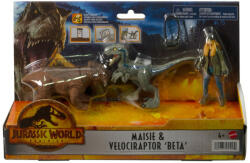 Mattel Jurassic World Dominion Set 2 Figurine Maisie Si Si Velociraptor Beta (mthdx46_hgp78) - drool
