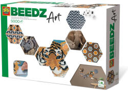 Ses Creative Set margele de calcat Beedz Art - Safari cu placi hexagonale (06022) - drool