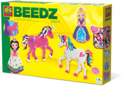 SES Creative Set creativ copii Beedz - Margele de calcat cu unicorni si printese (06216) - drool