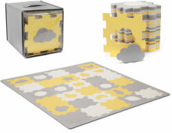 KinderKraft Covoras De Joaca Kinderkraft Luno Shapes, Puzzle 3d, Spuma, Yellow (kplush00yel0000) - drool