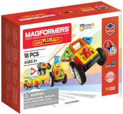 Clics Toys Set magnetic de construit- Magformers Wow Plus, 18 piese (clics_707020)