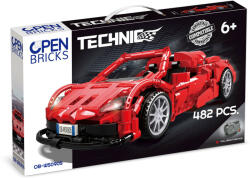 Open Brick Source Masina sport rosie tip lego tehnic de constructie (482 piese) (OB-WS0905) - drool